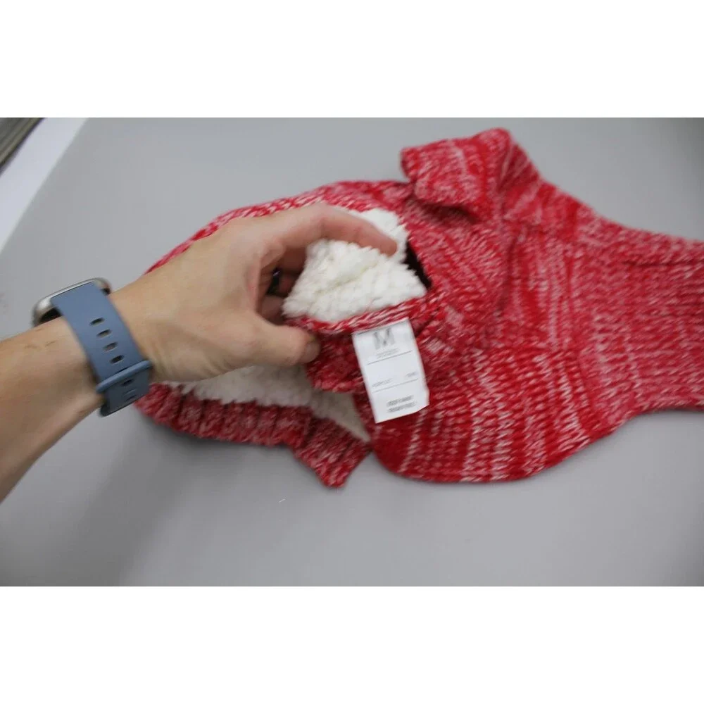 Cooltail Dog Sweater Size MEDIUM Red Knit Jacket Winter Holiday Christmas NICE